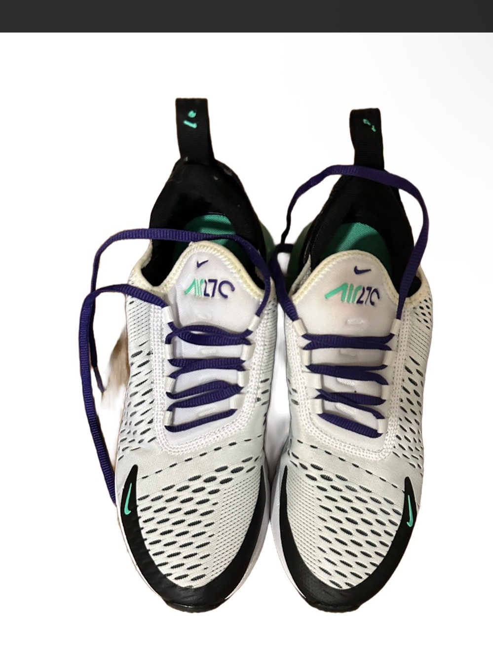 Nike White Black Teal Purple Running Shoes